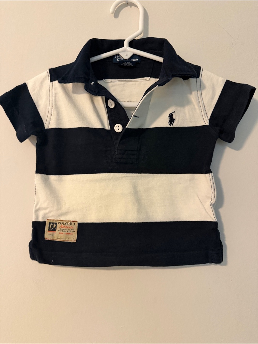 Polo by Ralph Lauren Navy and White Striped Polo